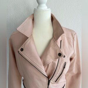 Glassons Pink Faux Leather Jacket